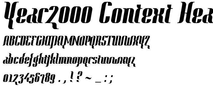 Year2000 Context Heavy font